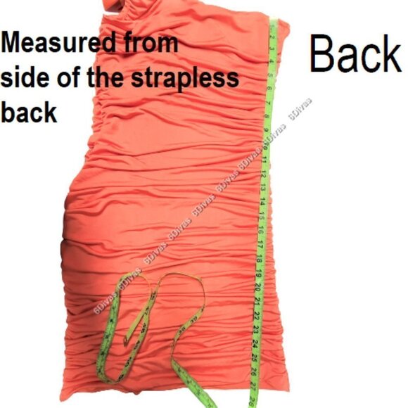 SEXY orange one shoulder figure hugging cocktail tight dress size M - Picture 12 of 12